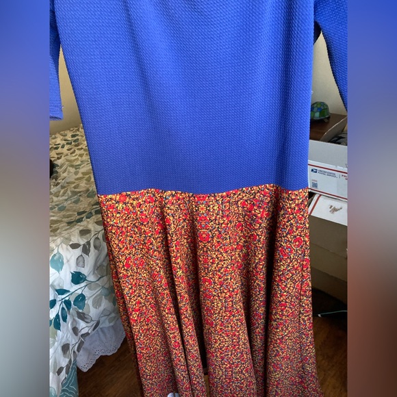 LuLaRoe dress - Nicole Size L red and blue - Picture 2 of 5